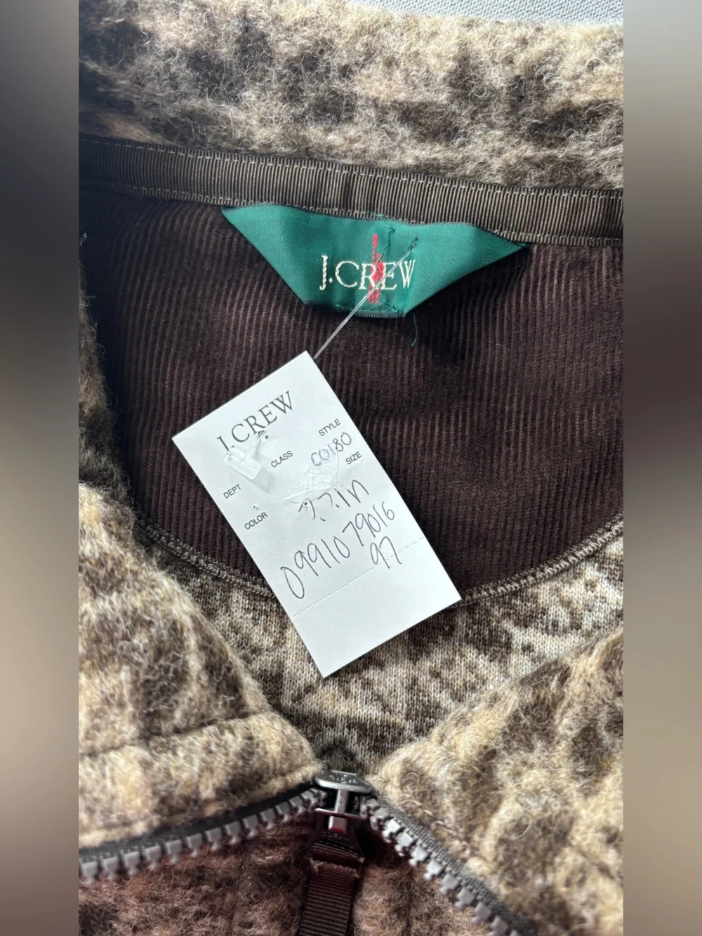J.Crew Wool-blend sherpa fleece quarter-zip pullover